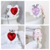 Wholesale Heart-shaped Rose Soft Ceramic Crown Diamond Ball Straight Hole Beads