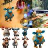 Wholesale Colorful Cartoon Cow Car Christmas Tree Decorations