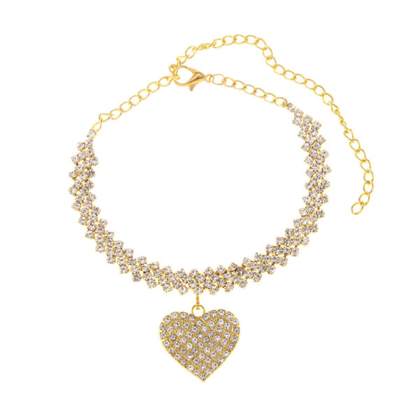 Wholesale Diamond-shaped Rhombus Love Anklets