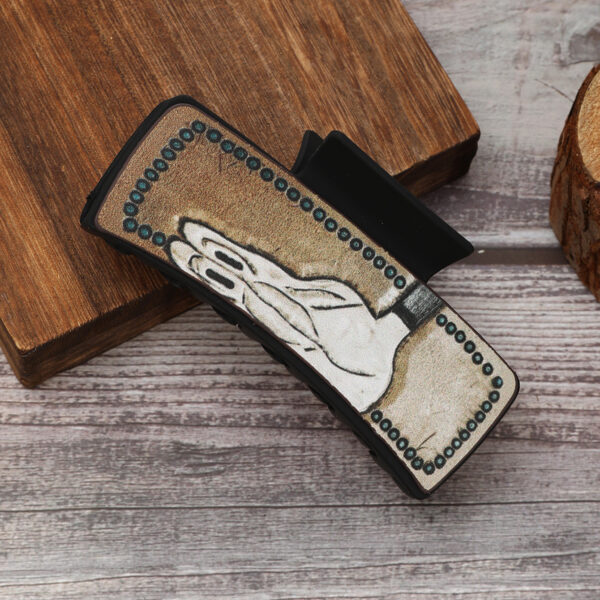 Wholesale Western Style Cow Head Leather Hairpin Shark Clip