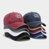 Wholesale Letters CAT MOM Embroidered Washed Baseball Cap