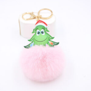 Light pink / Gold keychain