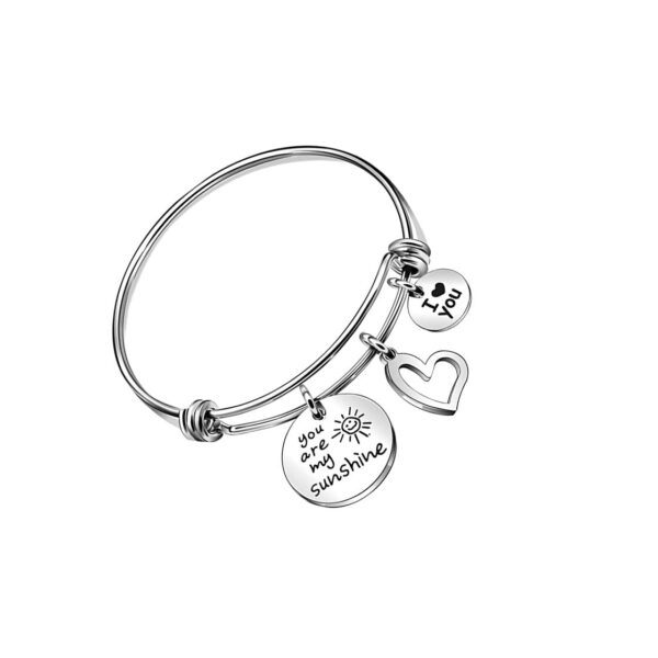 O1CN01hJJzlI1QxHaTrDbLP__2214702182042-0-cib Wholesale Stainless steel you are my sunshine Bracelet