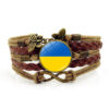 Wholesale Flag Time Stone Multilayer Braided Alloy Bracelet