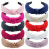O1CN01hMvQUi23khjIjxUxV_2608437294-0-cib Wholesale Fabric Solid Color Cross Tie Headband