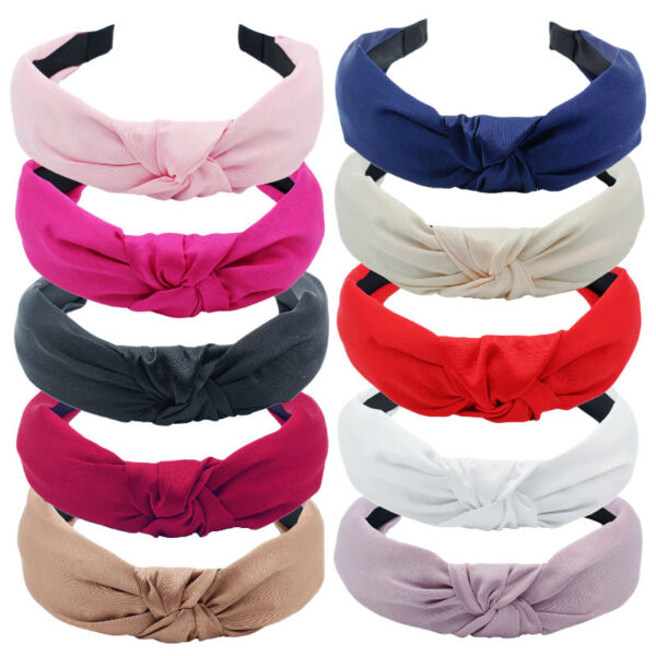 O1CN01hMvQUi23khjIjxUxV__2608437294-0-cib Wholesale Fabric Solid Color Cross Tie Headband