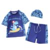 Wholesale Boys Two-Piece Polyester Swimwear 3-Piece Set