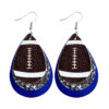 Wholesale Rugby Drop Shaped Leather Earrings