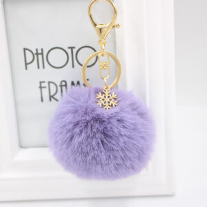 Violet / Gold key chain