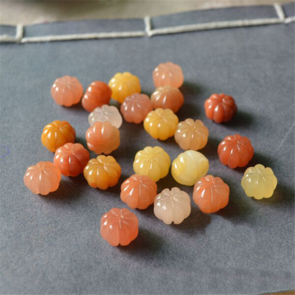 Wholesale 10MM Pumpkin Emerald Beads