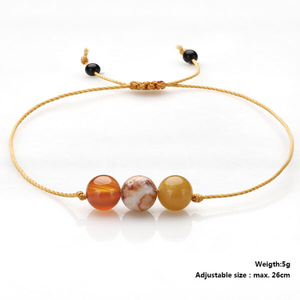 Wholesale Stone Beads Braided Amethyst Lapis Lazuli Strawberry Crystal Bracelet