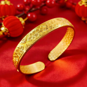 [wealth flower heart sutra plated with sand gold and thickened]