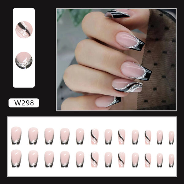 O1CN01hVNrpl1qQvbZtf2Il_3917635491-0-cib Wholesale Ballet Nail Black Glitter Resin Nail Stickers