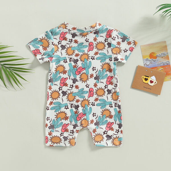 O1CN01hVgNKS1pknBG95D9V_2213296845399-0-cib Wholesale Cotton Cactus Aztec Pattern Baby Jumpsuit