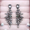 Wholesale Crystal Symmetrical Wings Zinc Alloy Earrings