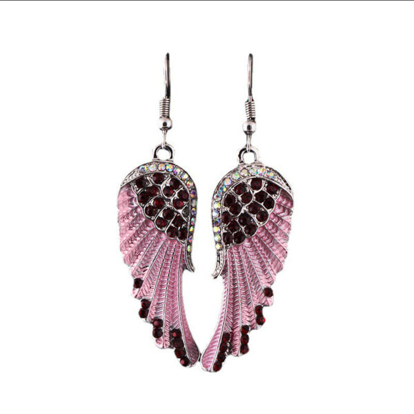 O1CN01hZKtdd1RsX8sIDcvv_2215681392167-0-cib-1 Wholesale Angel Wings Rhinestone Alloy Earrings