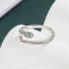 Wholesale Spirit Snake Pure Silver Open Ring
