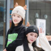 Wholesale Christmas Hat Winter Plush Warm Knitted Hat Cute Antler Beanie