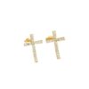 Wholesale Zircon Heart-shaped Simple Cross Copper Stud Earrings