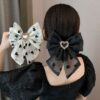 O1CN01he2r7b1wtgBGAbbur_2215496206366-0-cib Wholesale Mesh Bow Side Clip Small Fragrant Printed Rhinestone Spring Clip