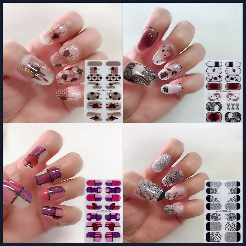 Wholesale Plastic Cartoon Dark Nail Stickers