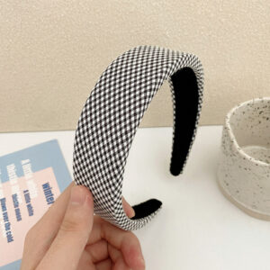 Hair band-black and white square