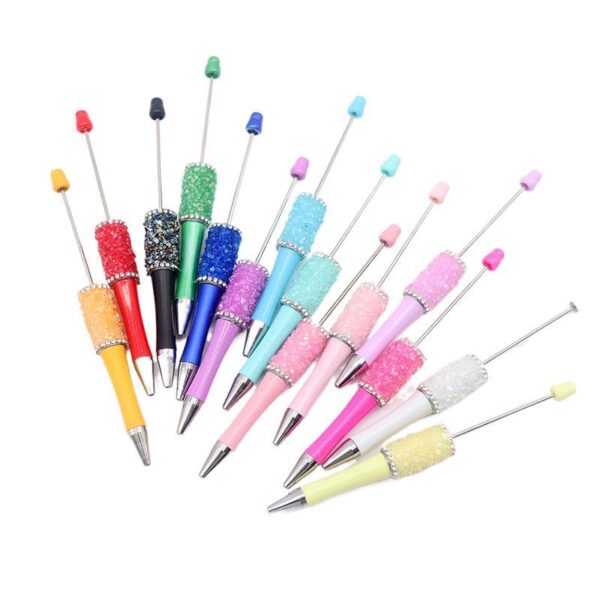 Wholesale Beadable Pen Irregular Gravel Rhinestones DIY Pens