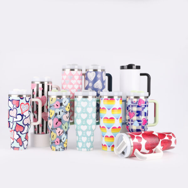 Wholesale Tumbler 40oz Printed Handle 1200ml Thickened Insulation Ice Cup