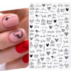 Wholesale Valentine's Day Heart Letter Plastic Nail Stickers