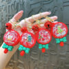Wholesale Aromatherapy Christmas Fragrance Beads Santa Silicone Keychain