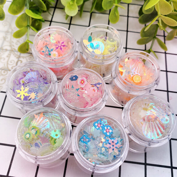 Wholesale Night Light Handmade DIY Five Star Love Moon Blue Mermaid Hime Shell Snowflake Soft Pottery Multiple Sequins