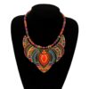 Wholesale Thick and Colorful Necklace Tribal Beaded Alloy Necklace