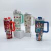 Wholesale Tumbler Christmas Stainless Steel Printed Car Straw Water Cups Ice Bullies Cup