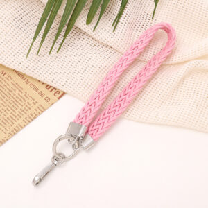 K2522 polyester cotton woven pendant pink / 16mm wide rope