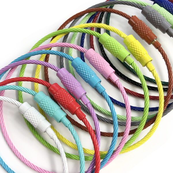 Wholesale Metal DIY Color Spray Painted Wire Ring Diameter 5cm Keychain Accessories