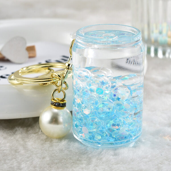O1CN01hovOyC1JM00rdgEHr_2200601031013-0-cib Wholesale Acrylic Quicksand Floating Bottle Cans Creative Key Chain