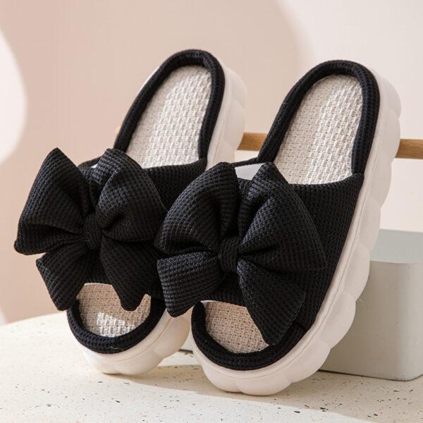 Wholesale Thick Sole Linen Slippers