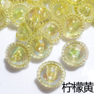 Lemon yellow / 12x16mm ice through uv UFO