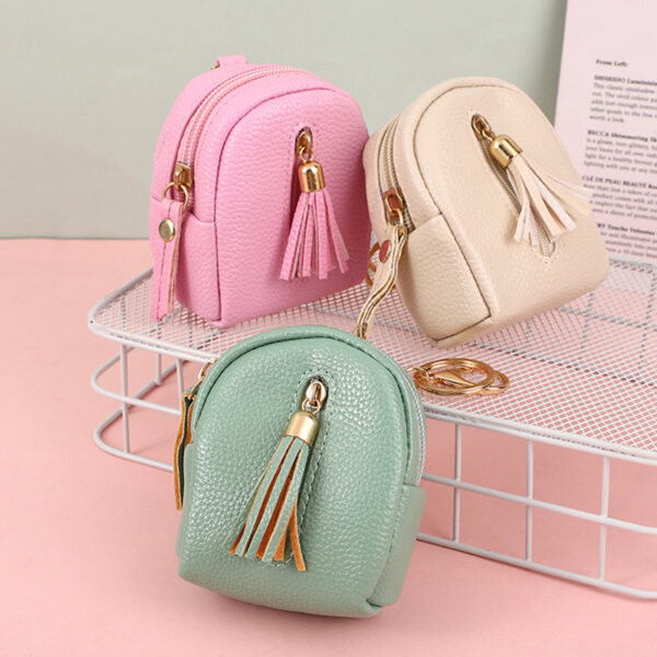 Wholesale PU Tassel Coin Purse Keychain
