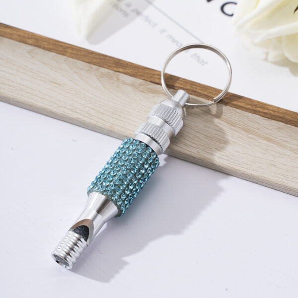 Wholesale Diamond Whistle Two Section Aluminum Whistle Outdoor Survival Training Whistle Keychain