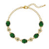 Wholesale Emerald Crystal Alloy Bracelet