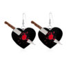 Wholesale Halloween Bleeding Heart Acrylic Earrings
