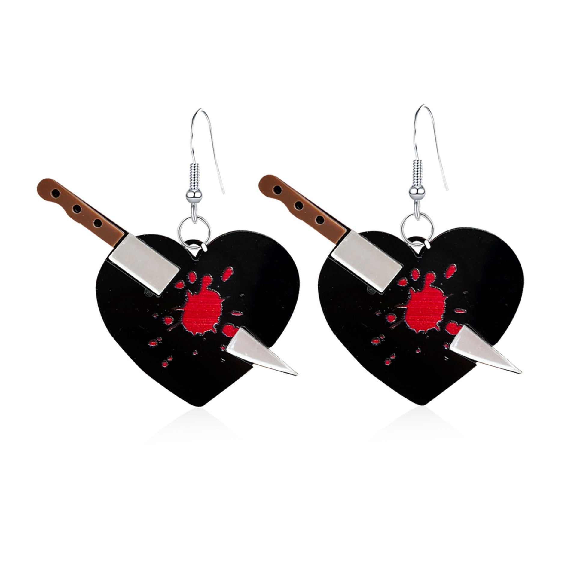 Wholesale Bding Heart Acrylic Earrings