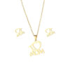 Wholesale Mother's Day Stainless Steel Earrings Jewelry Set
