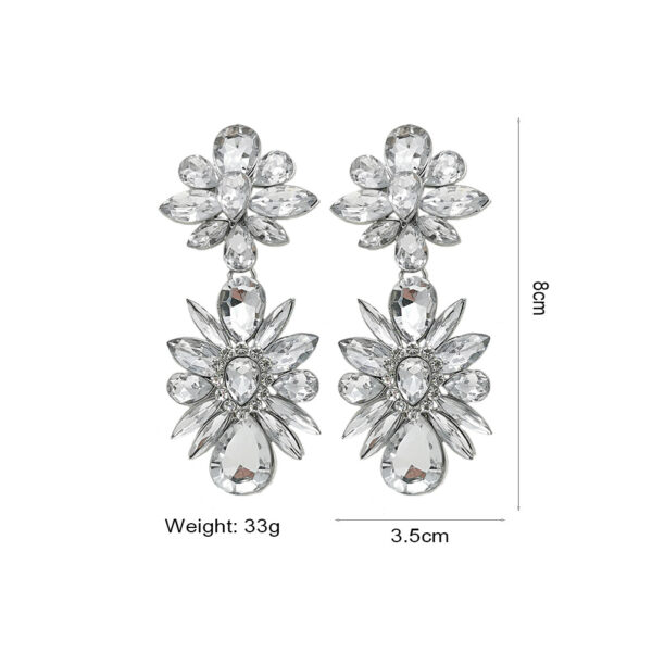 Wholesale Crystal Diamond Flower Earrings Earrings