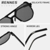 Wholesale Double Beam Square Frame PC Kids Sunglasses