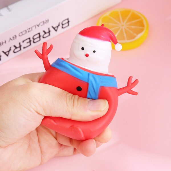 Wholesale Christmas Snowman Soft Rubber Squeeze Cup Decompression Toys