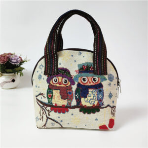 Khakis Red Gloves Two Owls Shell Bag