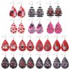 O1CN01hxuL3Q1ftMOpBohqw_3172764064-0-cib Wholesale Valentine's Day Love Romantic Polka Dot Stripe Printed Water Drop Leather Earrings