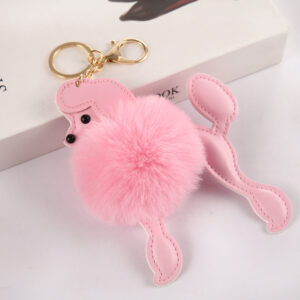 Dark pink-poodle fur ball / Spot